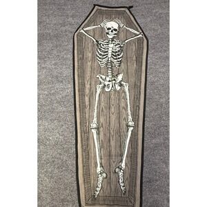 Storehouse Skeleton Coffin Table Runner Wall Hanging Gothic Halloween Decor